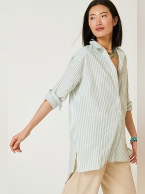 Anthropologie • Longline Button Down Shirt
